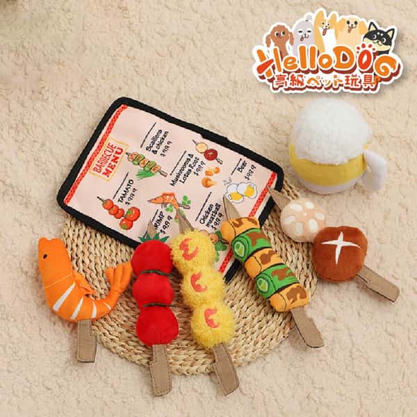 HelloDOG HelloDOG 玩具嚴選 日本串燒咇咇發聲狗1件 正面圖