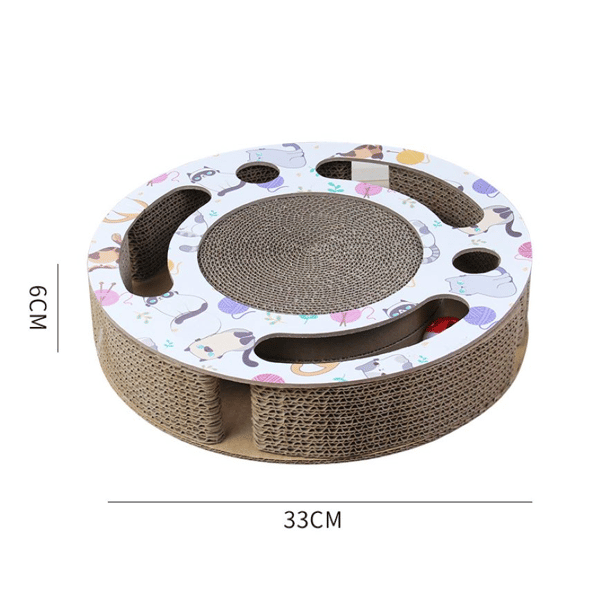 HelloDOG 玩具嚴選 磨爪器逗貓玩具 掏球型瓦楞紙貓抓板 (圖片3)