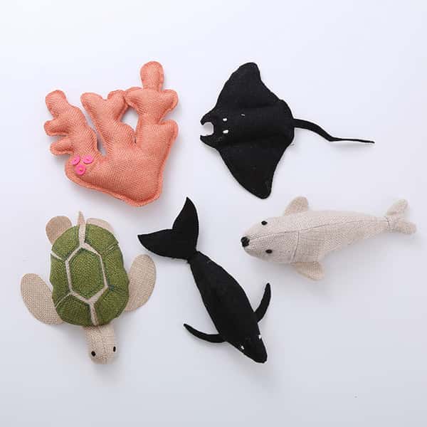 HelloDOG HelloDOG 玩具嚴選 毛絨貓玩具 帆布海洋動物 1隻 正面圖