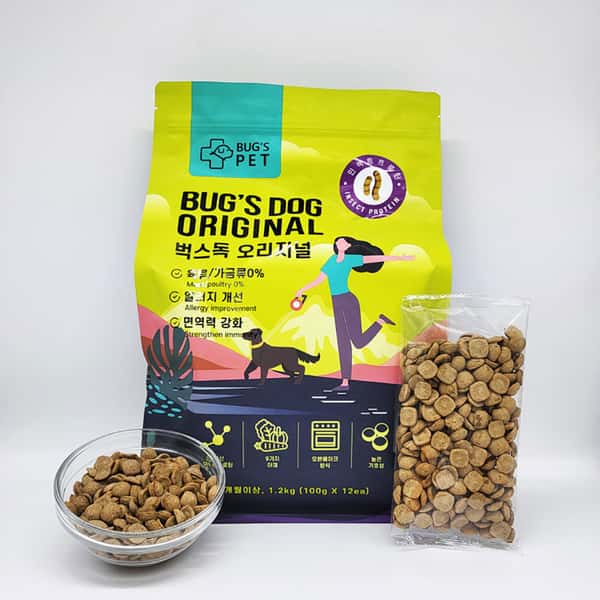 韓國Bug's 韓國Bug's Pet 超級低敏 狗糧 全犬種 主食糧 高級蟲蛋白 降敏 100g 100g 正面圖