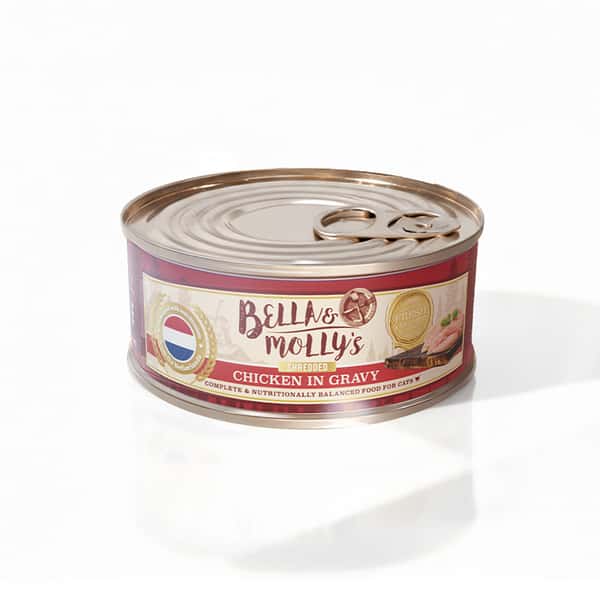 Bella & Molly's 荷蘭罐 貓罐頭 AAFCO 主食罐 低脂配方 雞絲肉汁 80g (圖片1)