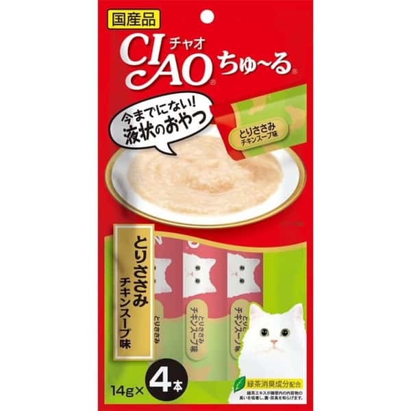 CIAO 肉泥 貓零食 雞肉肉醬 14g 4本入 SC-107 (圖片1)