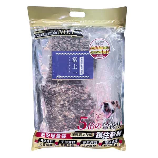 富士一 富士一 凍乾小食 脫水金槍魚粒 800g 800g 貓犬用 正面圖