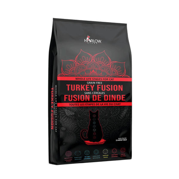 Harlow Blend 楓葉 全貓糧 無穀物 鮮火雞,海洋鱈魚,蔬果全貓乾糧 4lb (黑紅) (新包裝) (HR-124104) (圖片1)