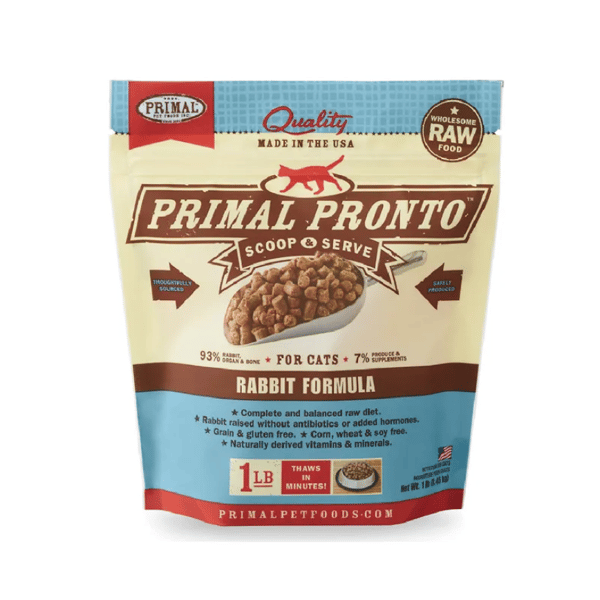 Primal 貓糧 急凍鮮肉粒系列 兔肉配方 1lb (PRFRF1) (需冷藏) (圖片1)