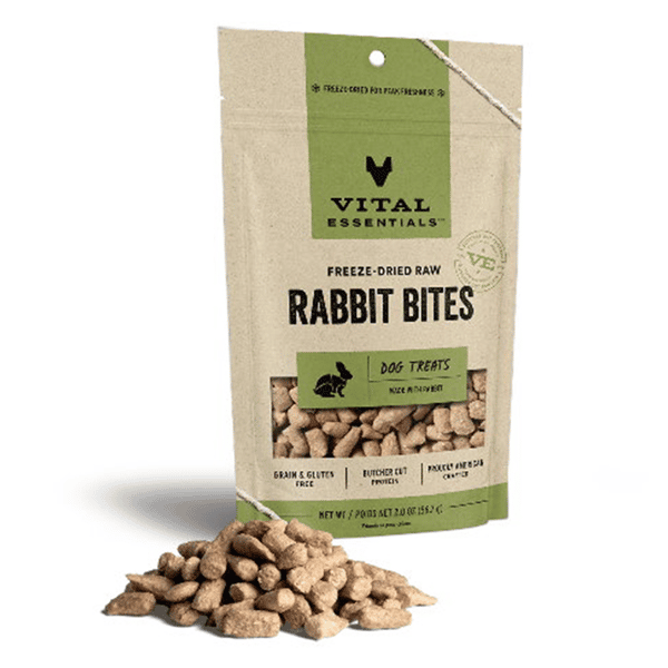 VITAL ESSENTIALS 凍乾狗小食 兔肉粒 2oz (684137) (圖片1)