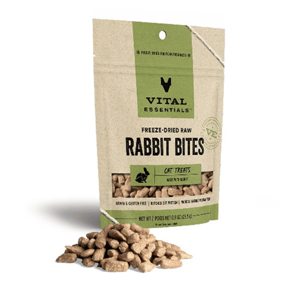 VITAL ESSENTIALS 凍乾貓零食 兔肉粒 0.9oz (694068) (圖片1)