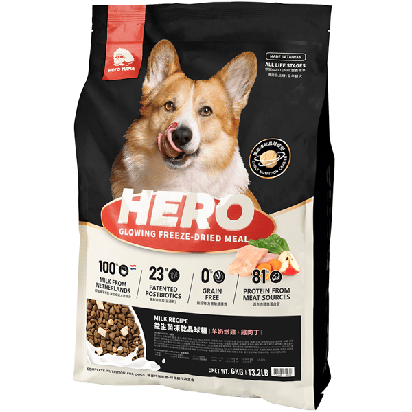 HeroMama 狗糧 益生菌晶球糧 羊奶燉雞+雞肉丁 6kg (圖片1)