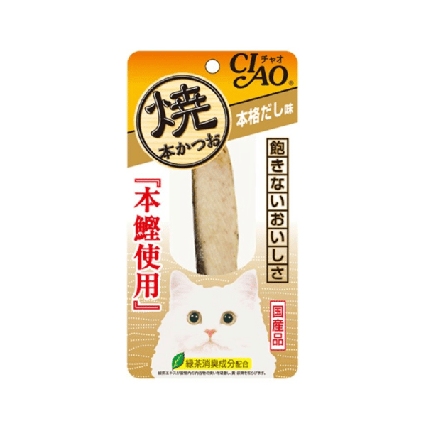 CIAO 貓零食 日本正宗燒鰹魚條 鰹魚湯味 大包裝 25g (HK-04) (圖片1)