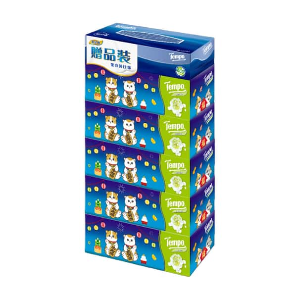Tempo 盒裝紙巾茉莉花香味 Mofusand 限定5+1盒装 (200115060) (圖片1)
