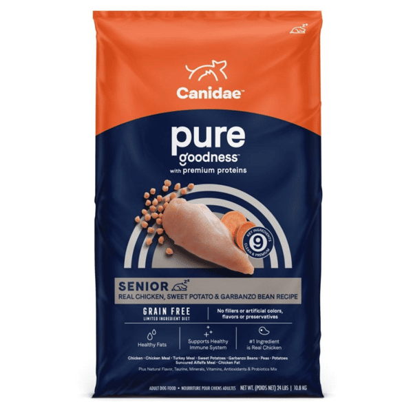 CANIDAE CANIDAE 咖比 狗糧 PURE 無穀物老年犬配方 22lb 22lb  背面圖