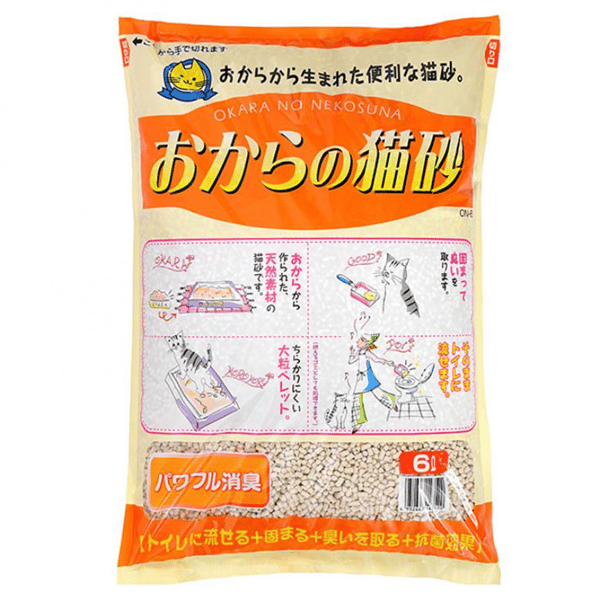 日本Hitachi 日本Hitachi 豆腐貓砂 橙色原味 6L 6L  正面圖