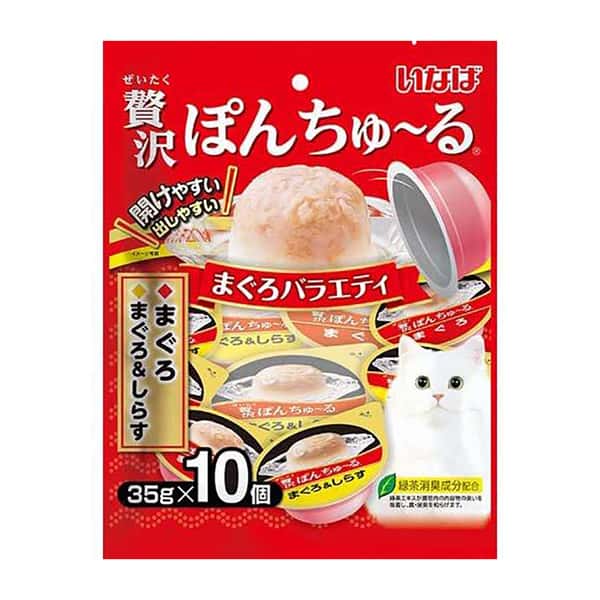 CIAO CIAO 貓零食 日本豪華啫喱 吞拿魚 35g 10個入 35g  正面圖