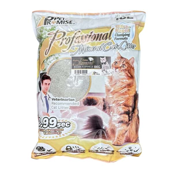 Pet Pet Promise毛孩承諾 高級 礦物貓砂 黑鑽 雙重除臭鎖水配方 無味 10L - 推介試用價 10L 正面圖
