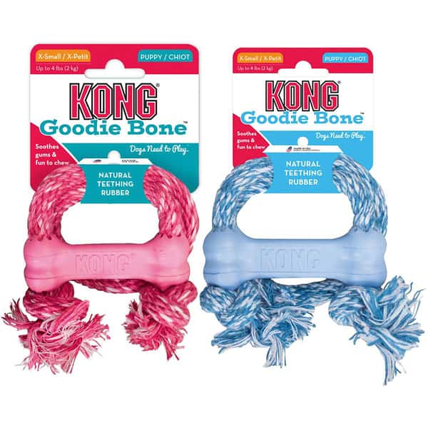 KONG Puppy Goodie Bone™ 8cm, with Rope (65031) (圖片1)