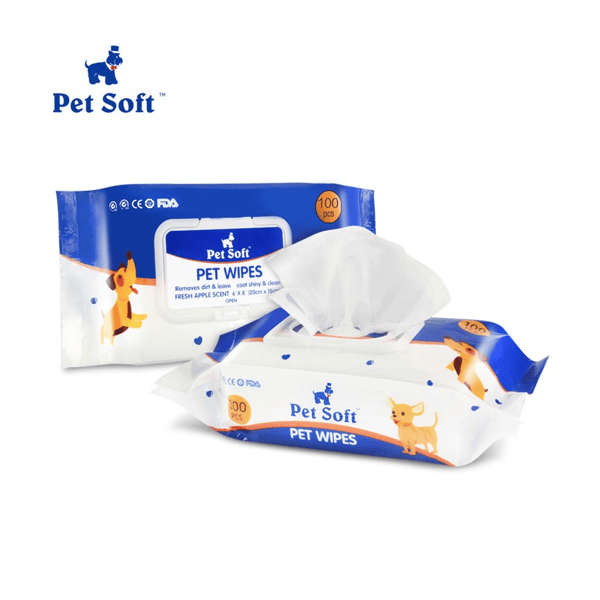 Pet Soft 寵物濕紙巾 除耳垢去淚痕 100片 (圖片1)