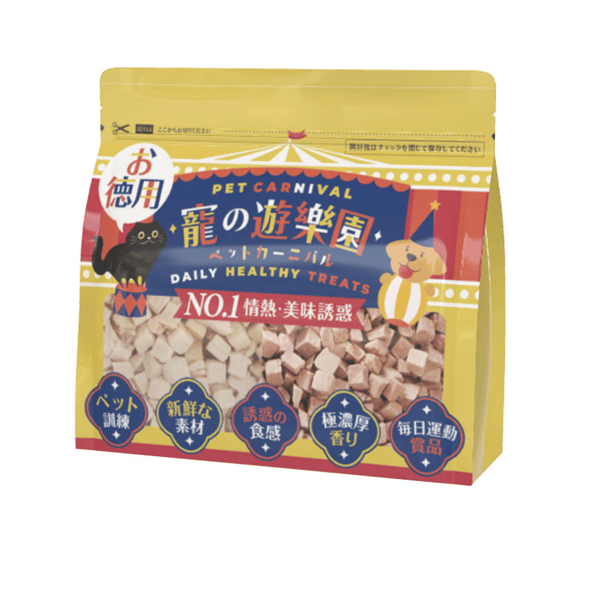 寵之遊樂園 寵之遊樂園 貓狗凍乾零食 脫水雞肉粒+鴨肉粒 1000g 1000g 正面圖