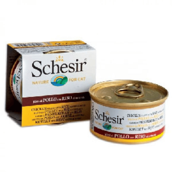 Schesir 水煮貓罐頭 雞肉絲白飯 85g (圖片1)