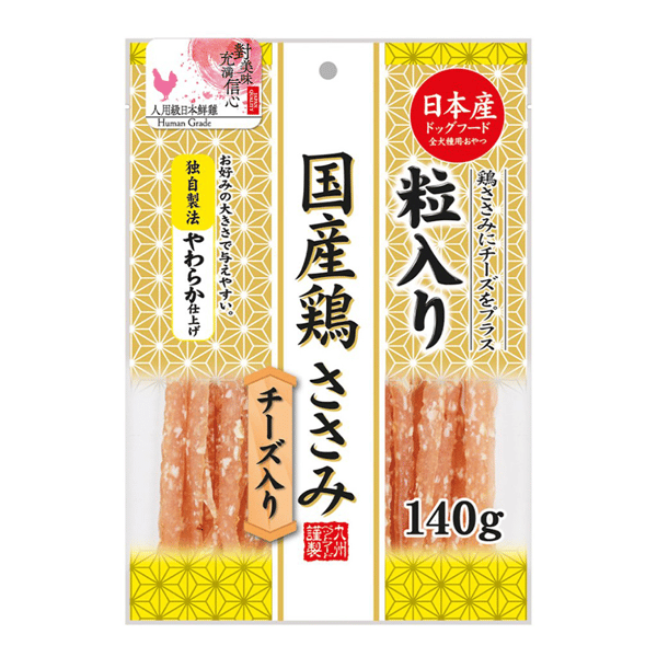 日本Q-Pet 狗小食 雞肉切絲+芝士 140g (KQ004) (圖片1)
