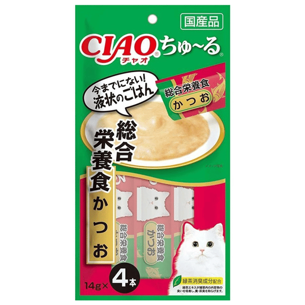 CIAO 貓零食 綜合營養食 鰹魚醬 14g×4 (SC-158) (圖片1)