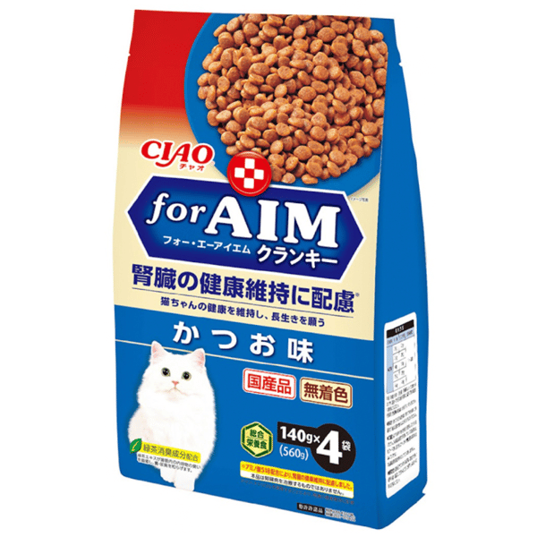 CIAO 貓糧 AIM夾心乾糧 鰹魚味 140g×4 (CA-52/P-165) (新舊包裝隨機發貨) (圖片1)