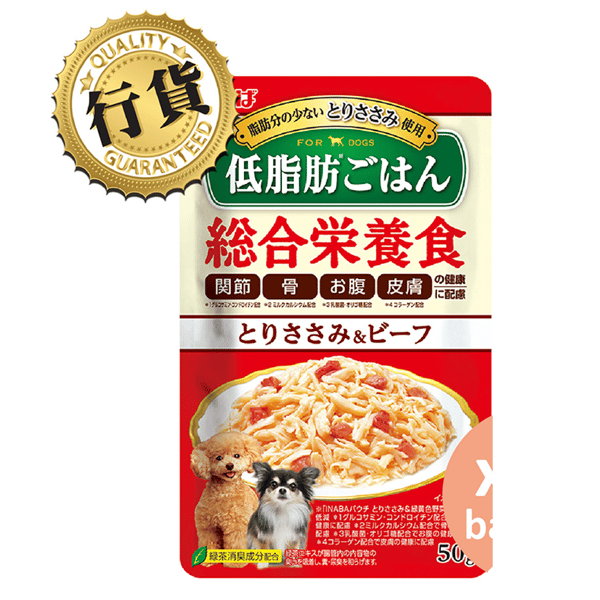 CIAO CIAO 狗濕糧 日本INABA綜合營養軟包 雞肉+牛肉 50g 50g 正面圖