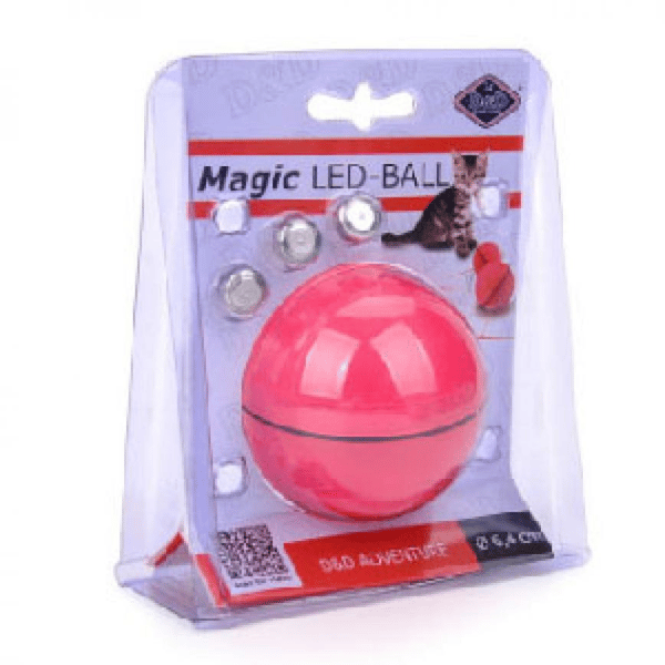 LED 閃光滾動發光球逗貓玩具 (紅) (圖片1)