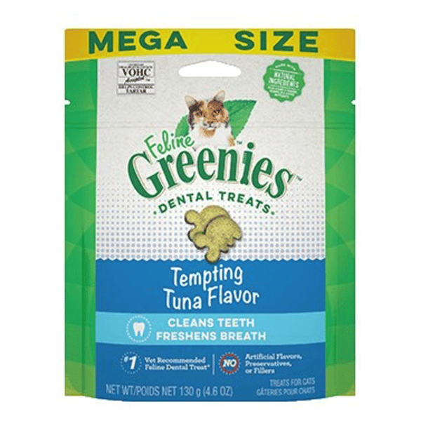 Greenies貓齒靈 貓零食 潔齒餅 Tempting Tuna Flavor 吞拿魚 4.6OZ (10205272) (GR204) (新舊包裝隨機發貨) (圖片3)