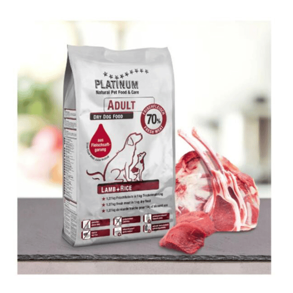 PLATINUM 狗糧 成犬配方 鮮羊肉+白米 30kg 或 (6包5kg夾袋) (圖片1)