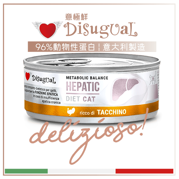 Disugual Disugual 意極鮮 處方糧 貓罐頭 肝臟配方 火雞 85g  | 意大利製造 - 限時優惠價 85g  正面圖