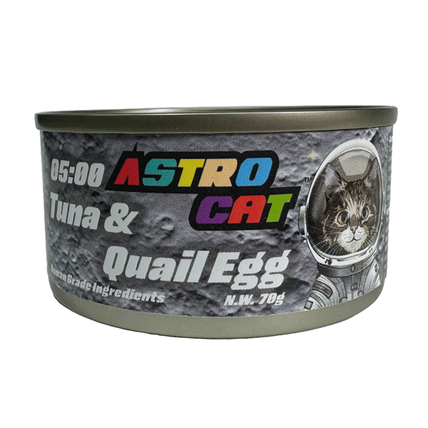 ASTRO CAT 貓罐頭 無穀物肉絲湯罐 鵪鶉蛋+吞拿魚 70g (圖片1)