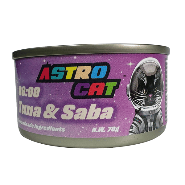 ASTRO CAT 貓罐頭 無穀物肉絲湯罐 沙巴魚+吞拿魚 70g (P00158-1) (圖片1)