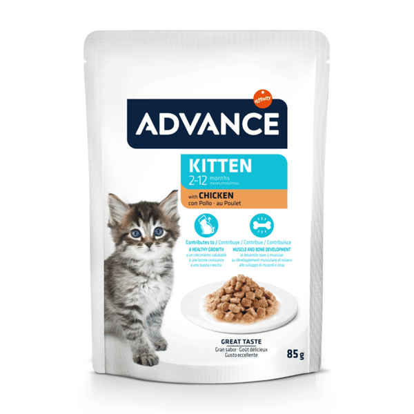 ADVANCE 貓濕糧 日常護理 幼貓配方 雞肉 85g X 4包 (964531) (新舊包裝隨機發貨) (圖片3)