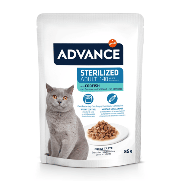 ADVANCE 貓濕糧 日常護理 絕育成貓配方 鱈魚 85g X 4包 (964534) (新舊包裝隨機發貨) (圖片3)