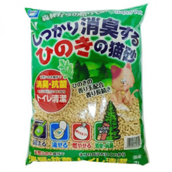 日本HappyPet大塚超強凝結柏 木貓砂 7L (草綠) (圖片1)