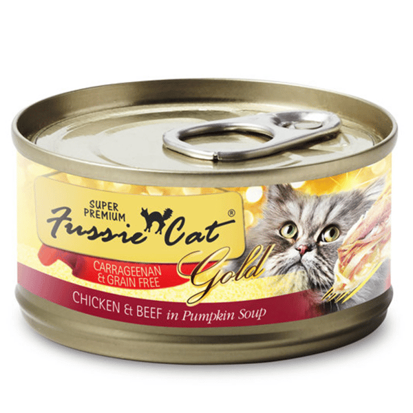 Fussie Cat 貓罐頭 金鑽 南瓜湯雞肉+牛肉 80g (FU-CBC)   (圖片1)