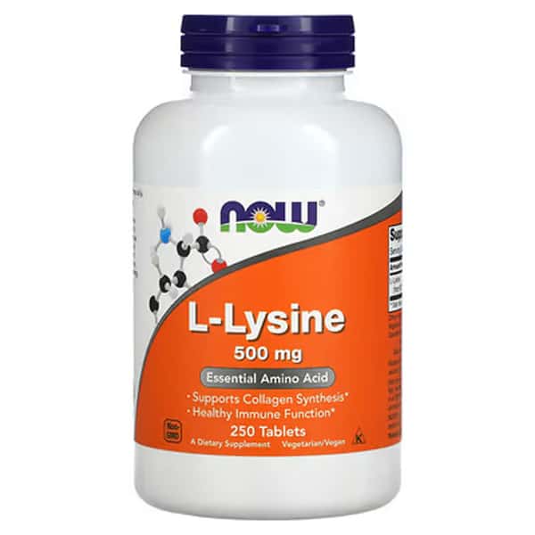 NOW NOW Foods L-Lysine 離胺酸 NOW-00112 500mg 250 Tablets   正面圖