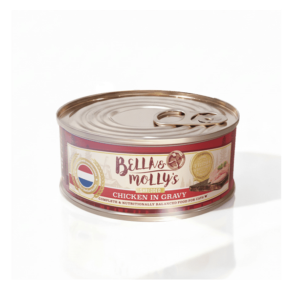 Bella & Molly's 荷蘭罐 貓罐頭 AAFCO 主食罐 低脂配方 雞絲肉汁 156g (圖片1)