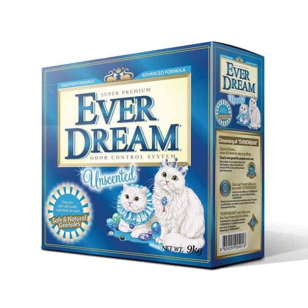 EVERDREAM EVERDREAM 美國 藍夢貓砂 極速凝結 礦物貓砂 清香除臭因子 藍色 19.8lbs  - 試用優惠 8lb  正面圖