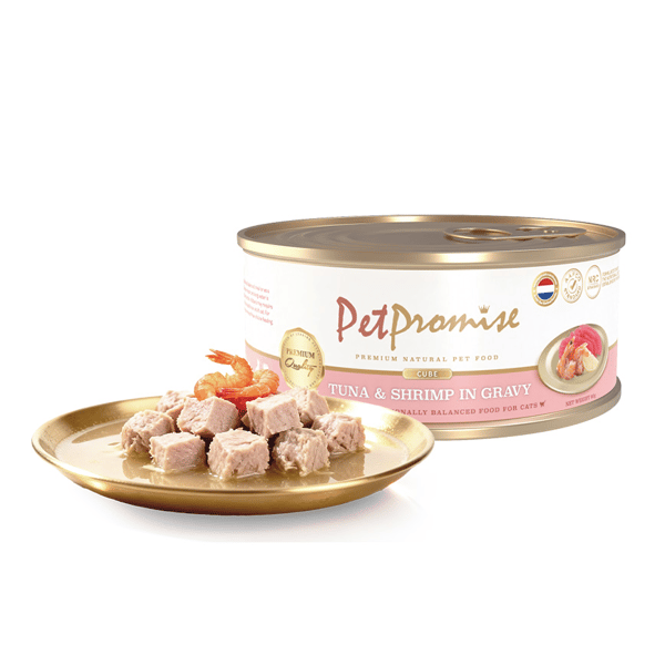 Pet Promise Premium Canned Food Complete and Balanced Tuna & Shrimp In Gravy 80g (圖片1)