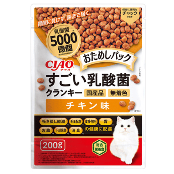 CIAO 貓糧 5000億個乳酸菌健腸配方 雞肉味 200g (P-309) (圖片1)