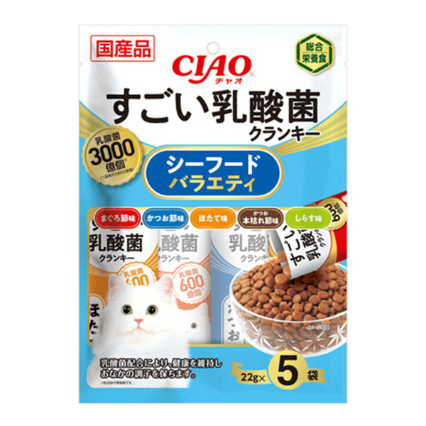 CIAO 貓糧 3000億個乳酸菌系列 混合海鮮味 22g×5袋 (P-239) (圖片1)