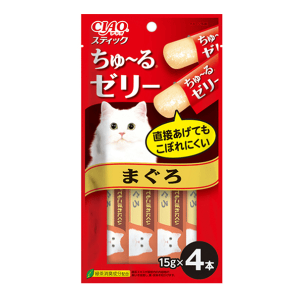 CIAO 貓零食 啫喱果凍棒 吞拿魚味 15g×4本 (TSC-121) (圖片1)