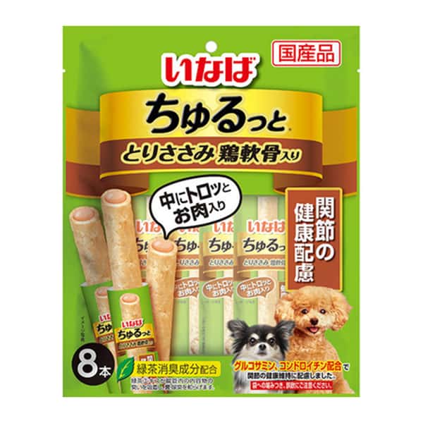 CIAO CIAO 狗零食 關節健康夾心卷 嫩雞軟骨味 8本 正面圖
