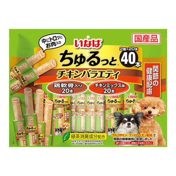 CIAO 狗零食 關節健康夾心卷 雞軟骨及雞肉混合味40本 (DS-355) (圖片1)