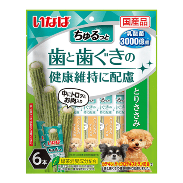 CIAO 狗零食 3000億乳酸菌夾心卷 牙齒健康配方 雞肉味 6本 (DS-345) (圖片1)