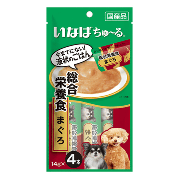 CIAO 狗肉泥 綜合營養 吞拿魚肉醬 14g×4本 (DS-214) (圖片1)