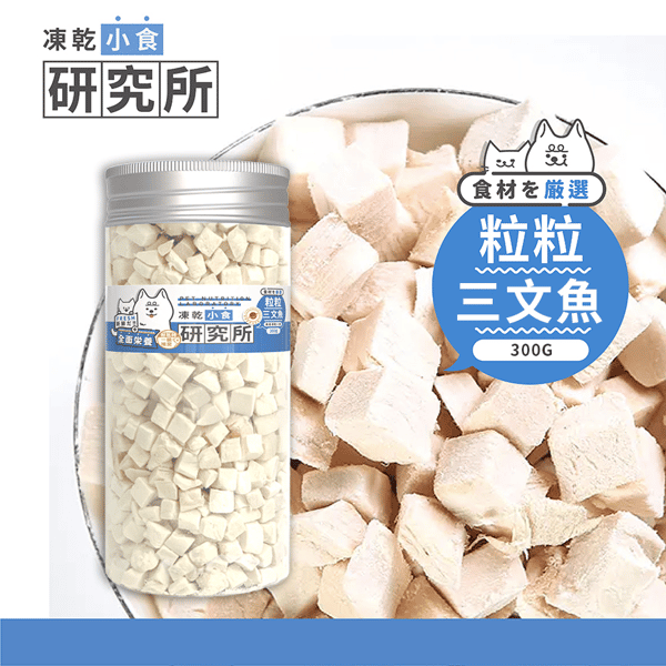 凍乾小食研究所 凍乾小食研究所 粒粒三文魚凍乾 300g 300g 正面圖