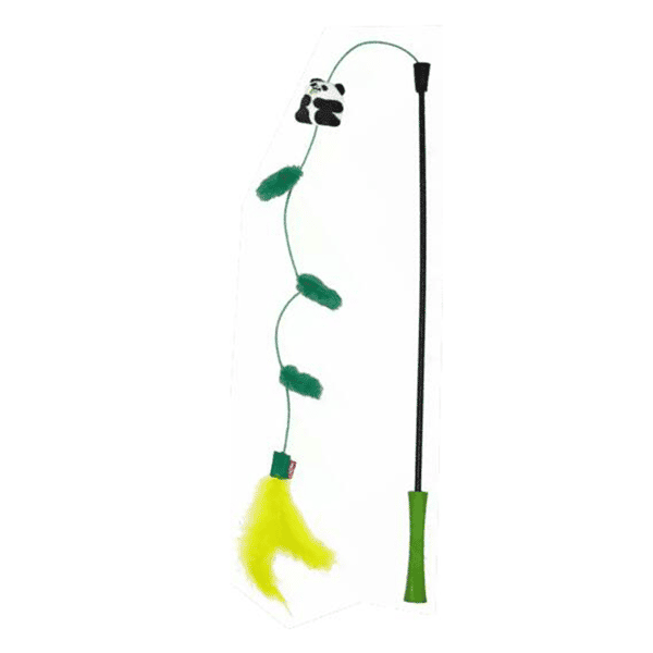 GiGwi GiGwi Feather Teaser魔⼒貓棒 熊貓 正面圖