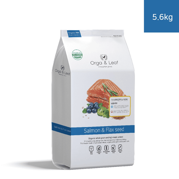 Orga & Leaf 狗糧 皇帝三文魚 + 亞麻籽成犬配方 5.6kg (圖片1)